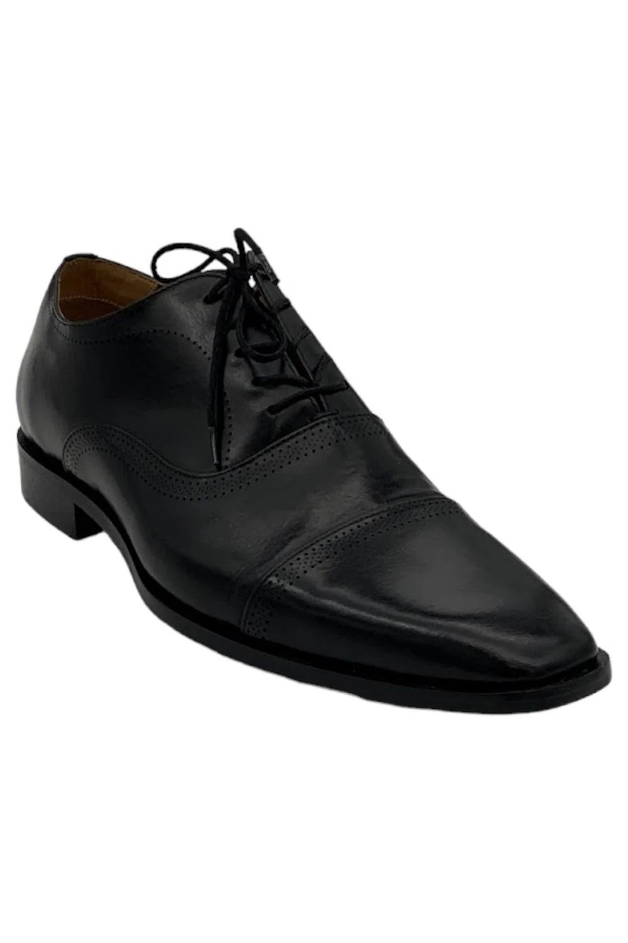 Flag LTD. Men's Noble Cap Toe Dress Shoes Black - Medium